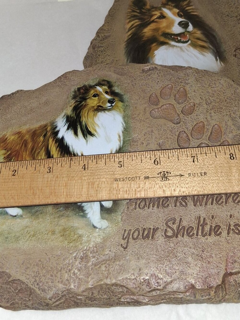 Danbury Mint SHELTIE Wall Hanging Plaques 3 - Home is where your Sheltie - Picture 5 of 6
